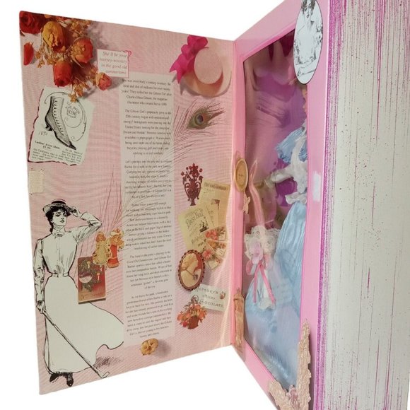 Gibson Girl Barbie #3702 Great Eras Collection Vintage 1993 MINT in Book Box - Picture 5 of 11